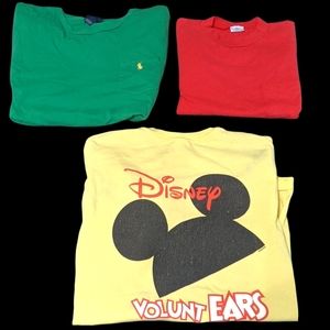 Lot of 6 Graphic T-Shirts Disney Lipton Polo Vintage Various Sizes